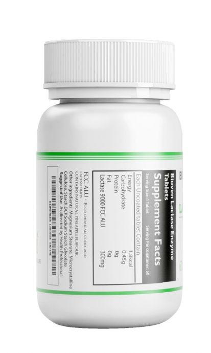 Bioven Lactase Enzyme | Supports Healthy Digestion | Helps Breakdown Lactose | Pack of 60 Tablets