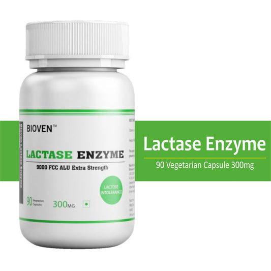 Bioven Lactase Enzyme | Improve Digestion of Dairy Products | Reduce Digestive Discomfort | Increase Nutrient Absorption | Pack of 90 Capsule