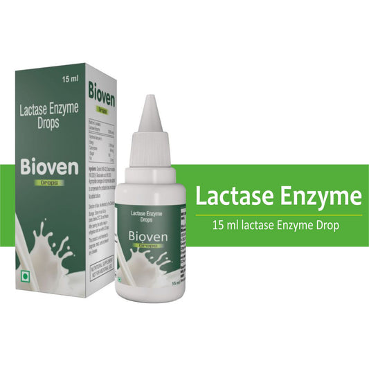 Bioven Lactase Enzyme | Easily Digestible & Quick Absorption | Reduce Digestive Discomfort | Increase Calcium Absorption | Pack of 15ml